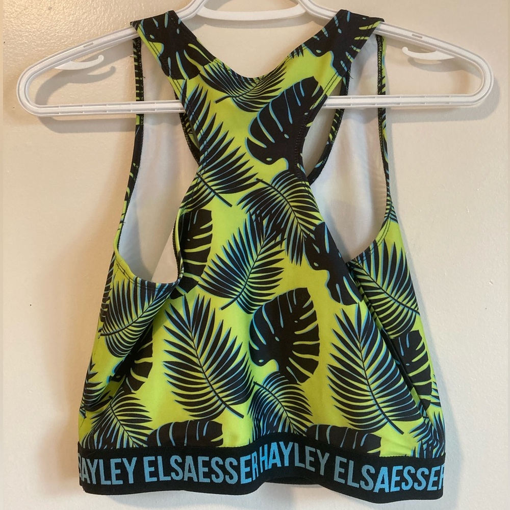 Hayley Elsaesser Palm Leaf Sports Bra Top Women’s Size Large - Picture 4 of 4